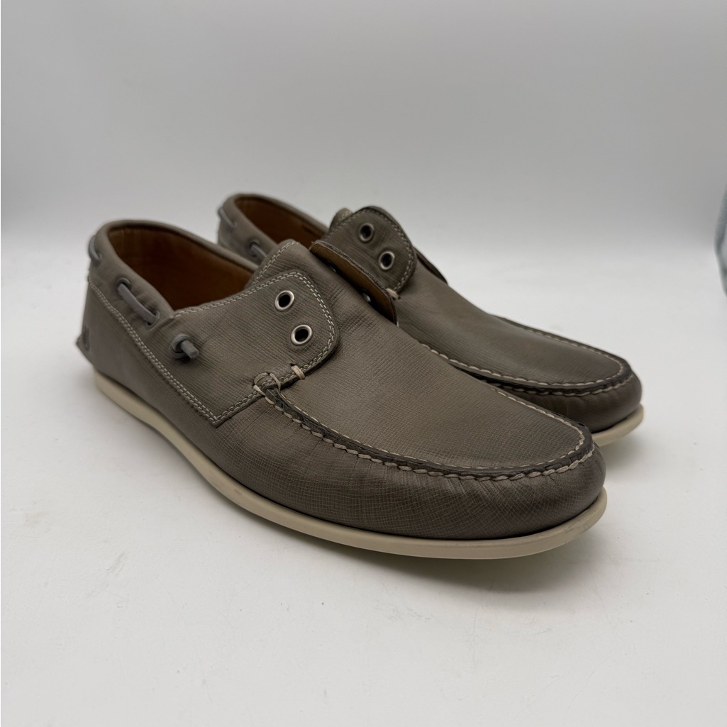 Brand New John Varvatos Schooner Boat Shoe Griffin Gray Mens Size 9